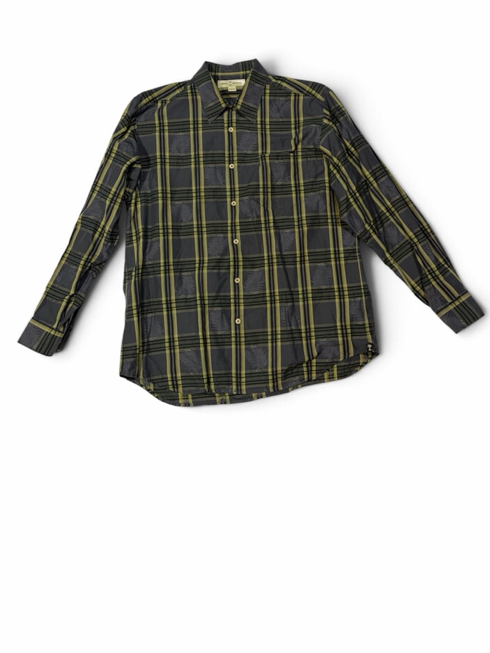 Tommy Bahama Men’s Plaid Cotton Shirt – Size L